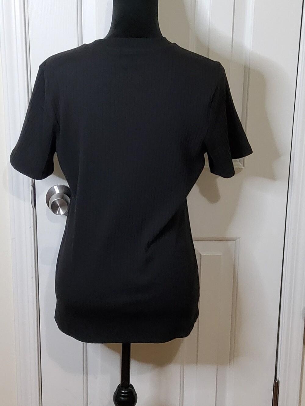 Puma Women's Classic Ribbed Slim Fit Crew Neck T-shirt Top Black Size XL - Picture 7 of 9